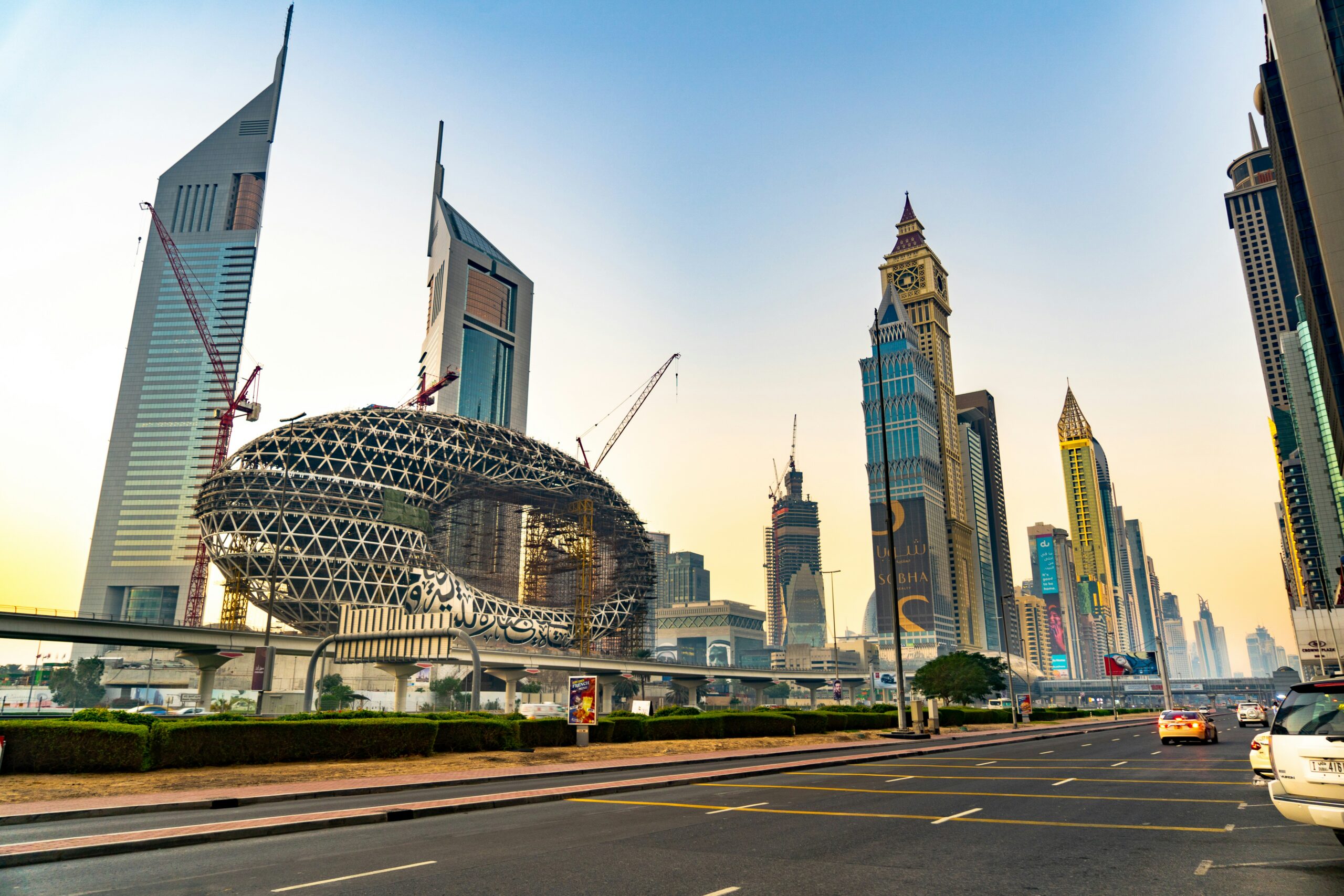 Sheikh Zayed Road and Dubai Future Museum